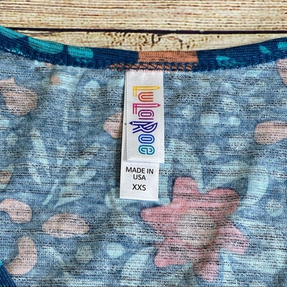 LulaRoe Simply Comfortable Floral Short Sleeve Top - Picture 3 of 8